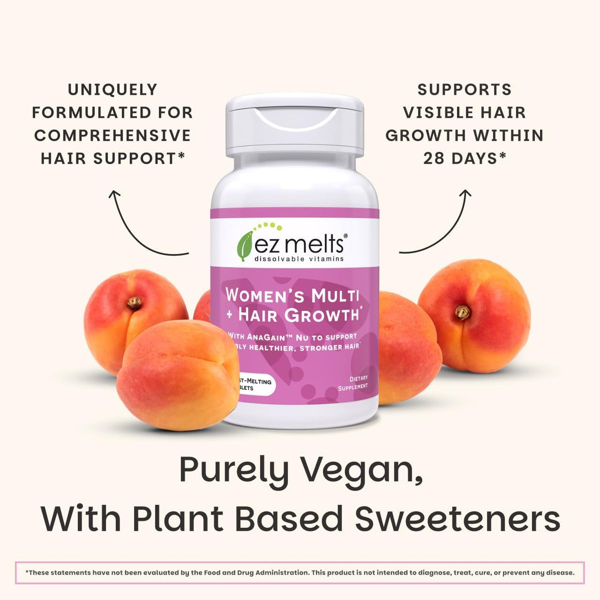 EZ Melts Women's's Multi + Hair Growth – – Hair Growth Support: Certain nutrients in the blend are associated with – Image 6