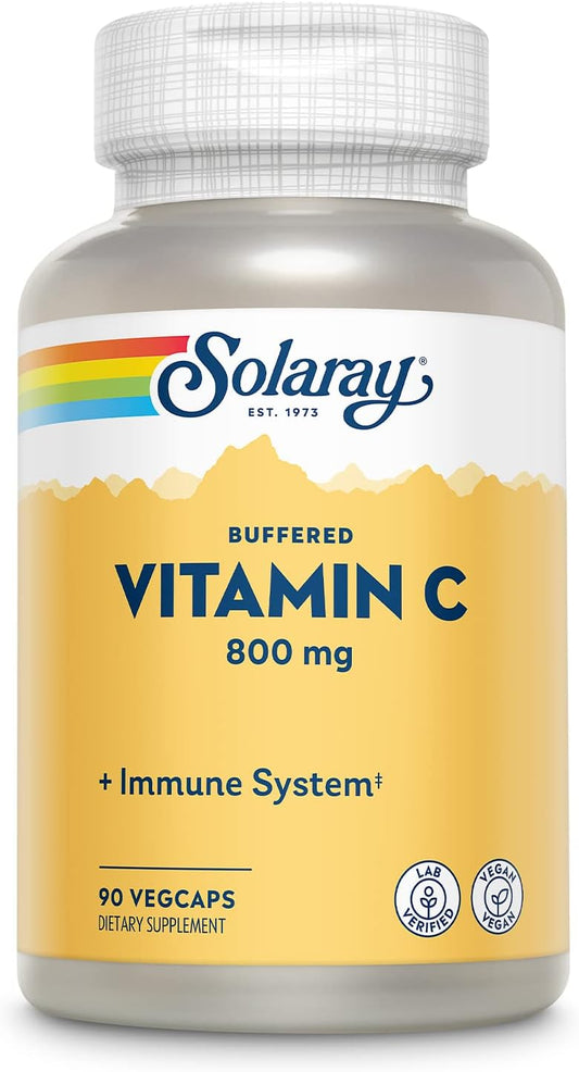 Solaray Buffered Vitamin C 800mg with Rose – Immune Support: Vitamin C helps maintain a healthy immune system – a – Image 1