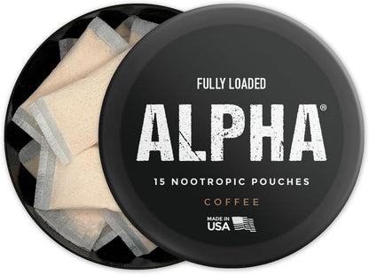 Fully Loaded Alpha Nootropic Pouches (Coffee) – 5 Tins, 75 Pouches – Image 4
