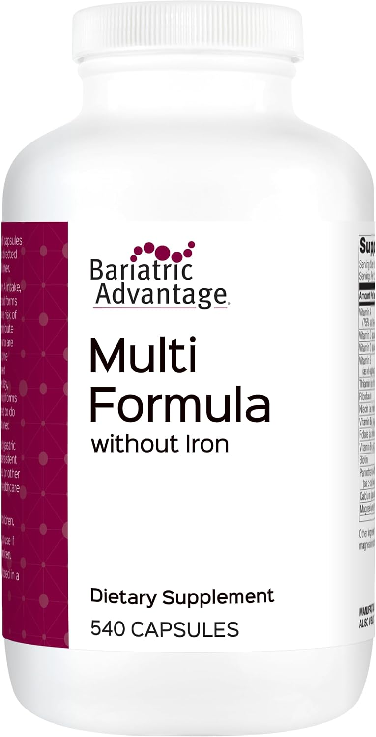 Bariatric Advantage Multi Formula Without Iron, High Potency Daily Multivitamin for Bariatric Surgery Patients - 540 Capsules - görsel 1