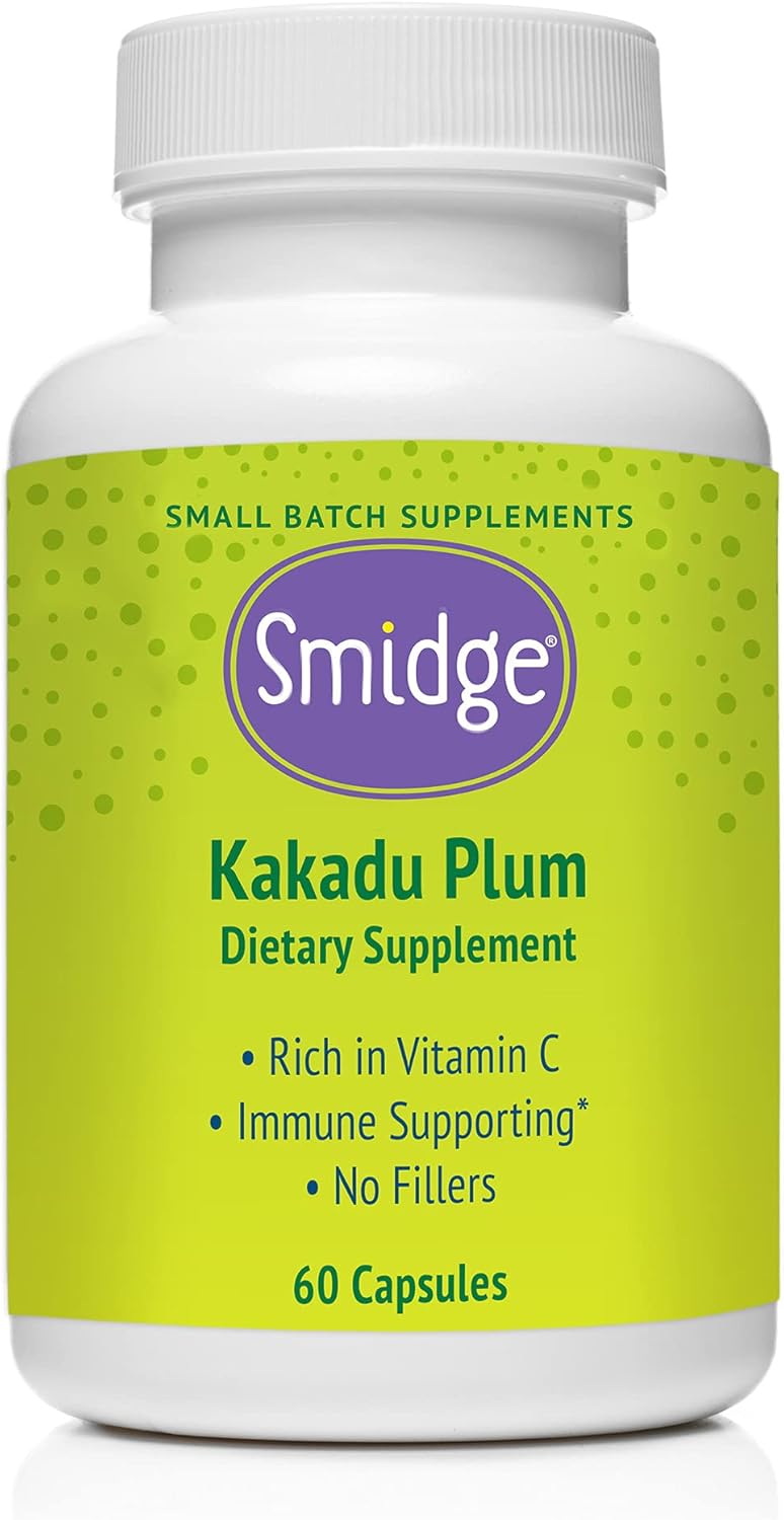Smidge Kakadu Plum Capsules - Pure Natural Vitamin C, 60 Capsules - görsel 1