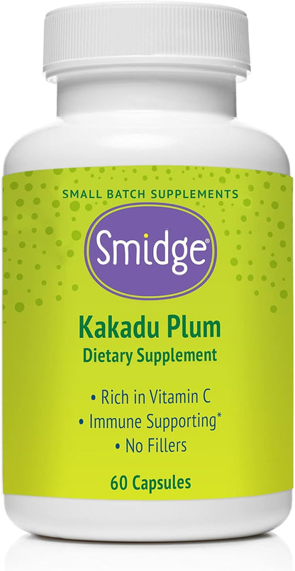 Smidge Kakadu Plum Capsules - Pure Natural Vitamin C, 60 Capsules