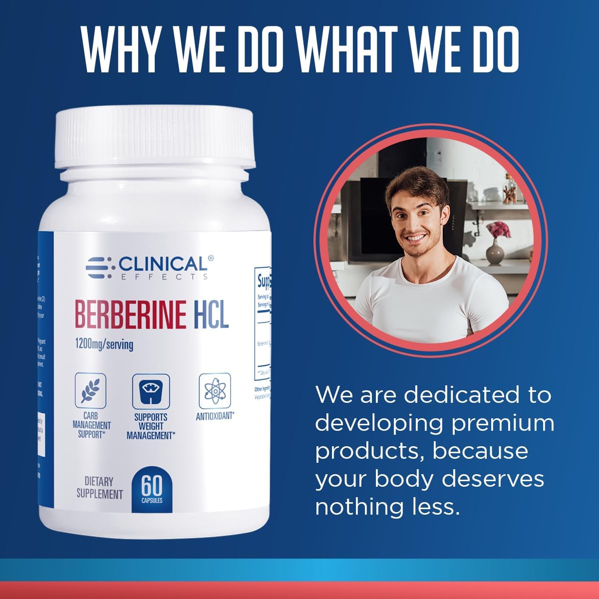 Clinical Effects Berberine HCL 1200mg - 3 Pack - Vegan Supplement - görsel 5