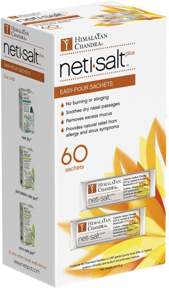 Himalayan Chandra Neti Salt Plus Refill Sachet 60ct - görsel 1