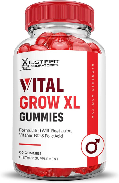 Vital Grow XL Gummies - Apple Cider Vinegar, Folate & Vitamin B12 - 60 Count (Pack of 2) – Image 4