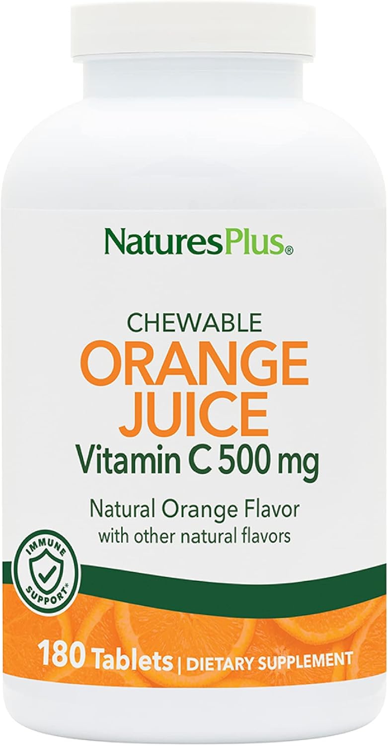 NaturesPlus Orange Juice Chewable Vitamin C – Immune Support: Vitamin C helps maintain strong immune defences, – Image 1