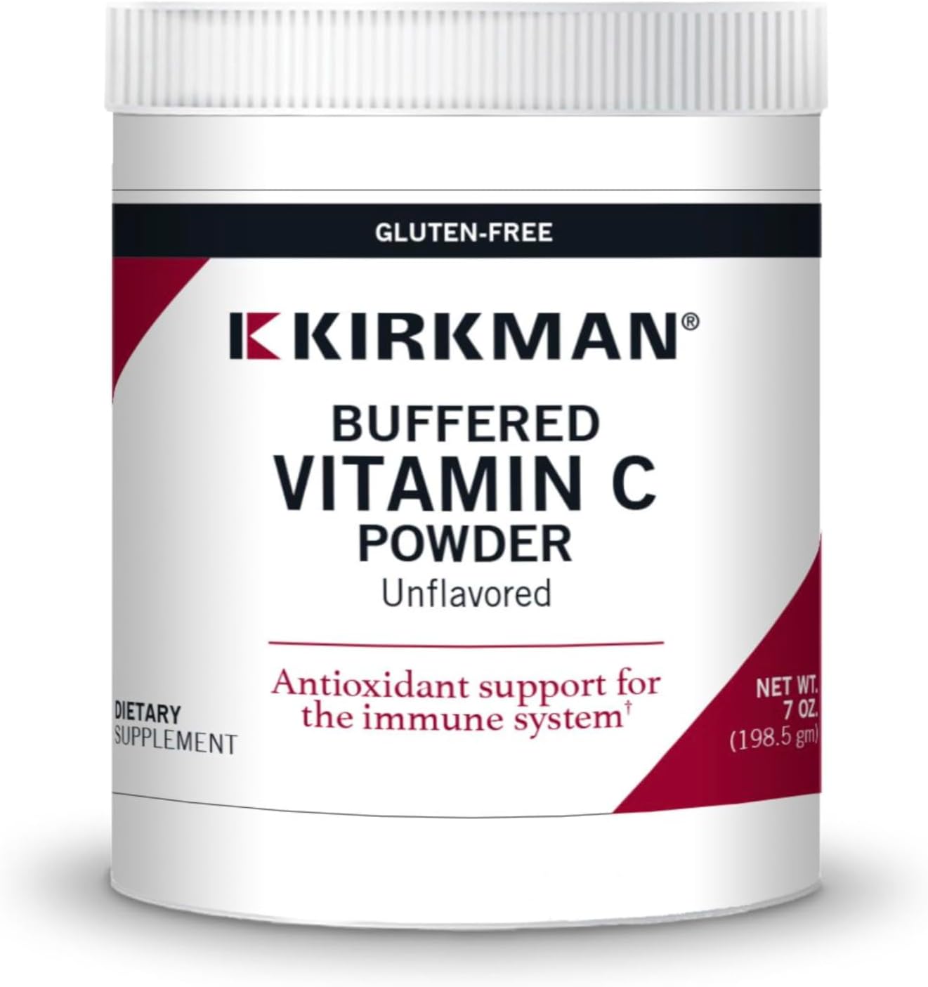 Kirkman Buffered Vitamin C Powder - Bio-Max Series - Unflavoured, Hypoallergenic, 198 g - görsel 1