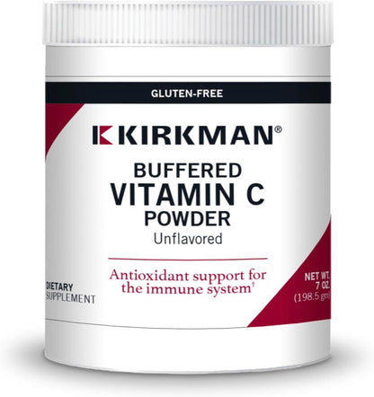 Kirkman Buffered Vitamin C Powder - Bio-Max Series - Unflavoured, Hypoallergenic, 198 g