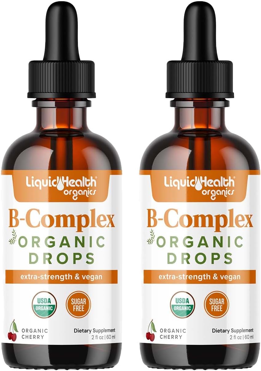 LIQUIDHEALTH USDA Organic Vitamin B Complex – Vitamin B1 (Thiamine) – Supports nerve function and energy – Image 1