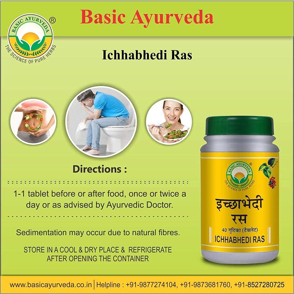iqra Basic Ayurveda Ichhabhedi Ras (40 Tablets) - görsel 5