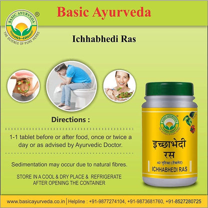 iqra Basic Ayurveda Ichhabhedi Ras (40 Tablets)