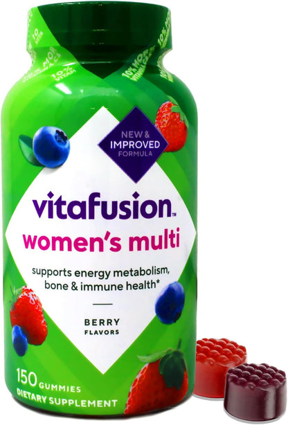 Vitafusion Women's Gummy Vitamins, Natural Berry Flavours, 150 Count (Pack of 3)