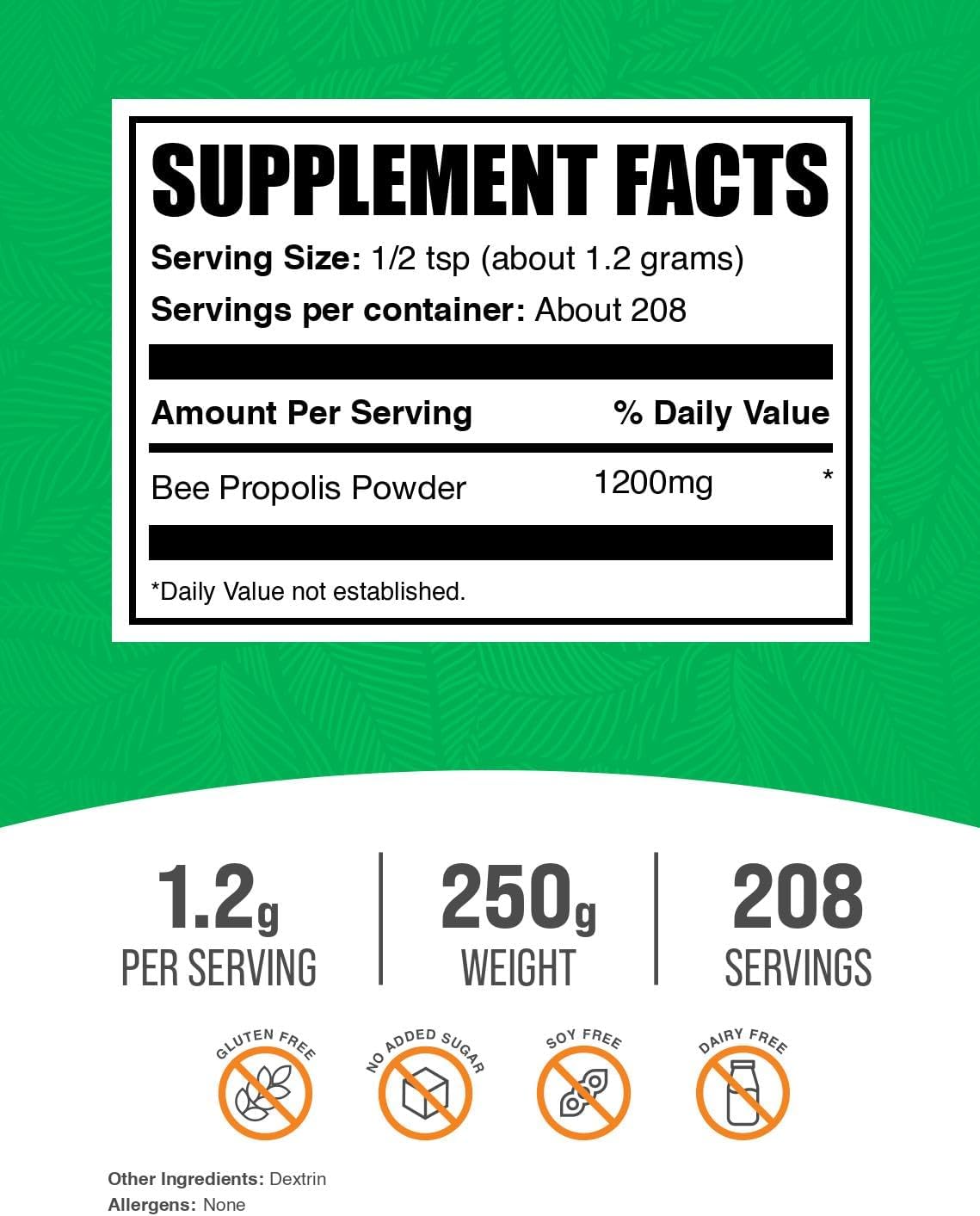 BulkSupplements Bee Propolis Extract Powder (250 g) - görsel 2