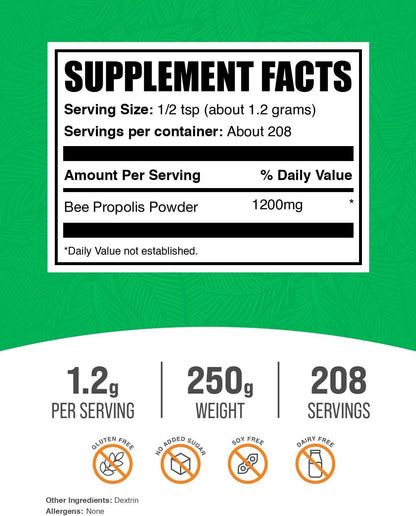 BulkSupplements Bee Propolis Extract Powder (250 g)