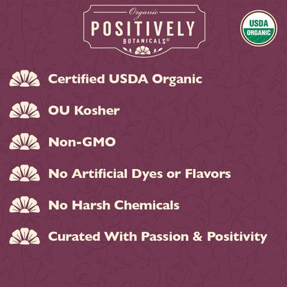 Organic Positively Botanicals Company, Burdock Root, Herbal Tea Loose Leaf Botanical, 453 g