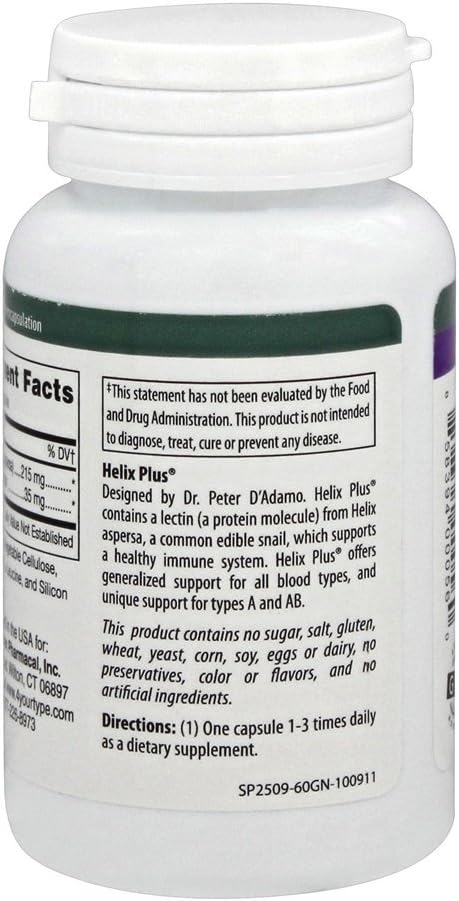 D'Adamo Helix Plus - Blended Vitamin & Mineral Supplement, 60 Vcaps - görsel 3