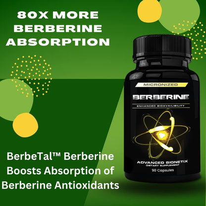 Advanced Bionetix Micronised Berberine 1500mg Supplement