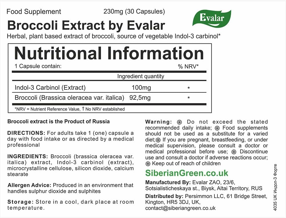 Evalar Broccoli Indol-3 Extract - 30 Capsules - görsel 4