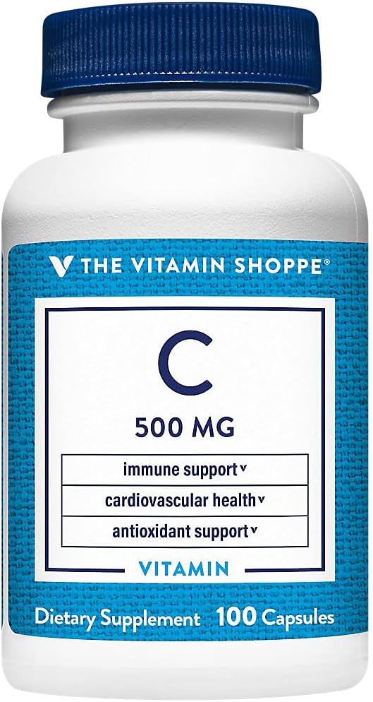 The Vitamin Shoppe Vitamin C 500mg – Immune – Immune Defence: Helps maintain a healthy immune system, especially – Image 1