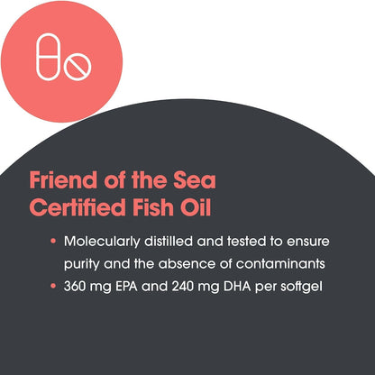 ARG Super EPA – Concentrated Omega-3 Fish Oil – 720 mg EPA & 480 mg DHA – 60 Softgels