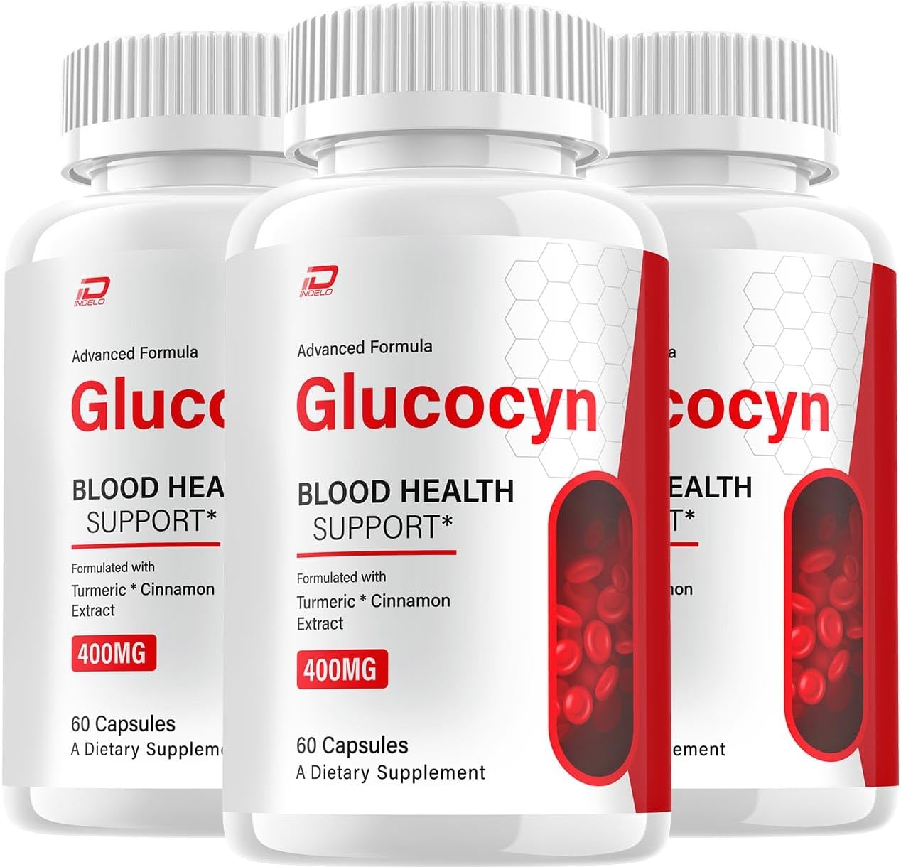 Glucocyn Capsules – All Natural Supplement, 180 Count (3-Pack) - görsel 1