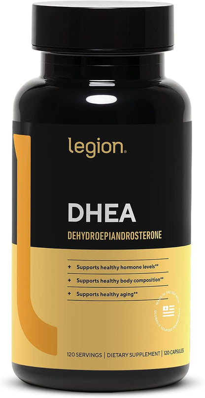 LEGION DHEA 50mg Supplement – Hormone – Hormone Balance: DHEA helps keep your hormones in check, which is – Image 1