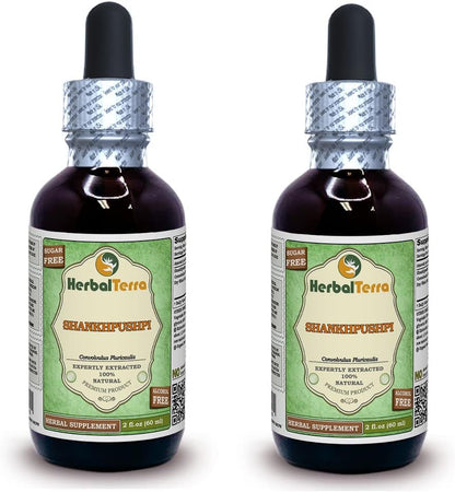 Shankhpushpi (Horseshoe Vitex) Dried Whole Herb Alcohol-Free Liquid Extract – 2 x 2 oz