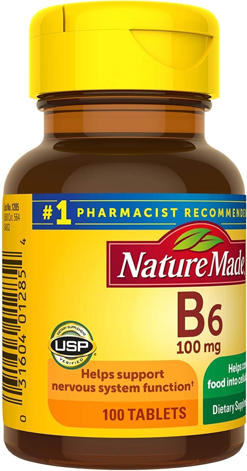 Nature Made Vitamin B6 100 mg Tablets (Pack of 4) - görsel 2
