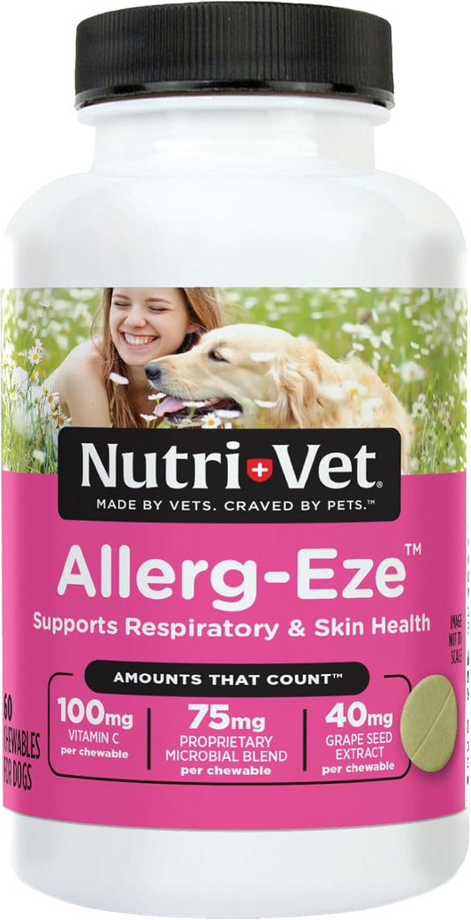 Nutri-Vet Allerg-Eze Chewables for Dogs – – Vitamin C (50 mg per serving): A potent antioxidant that supports – Image 1