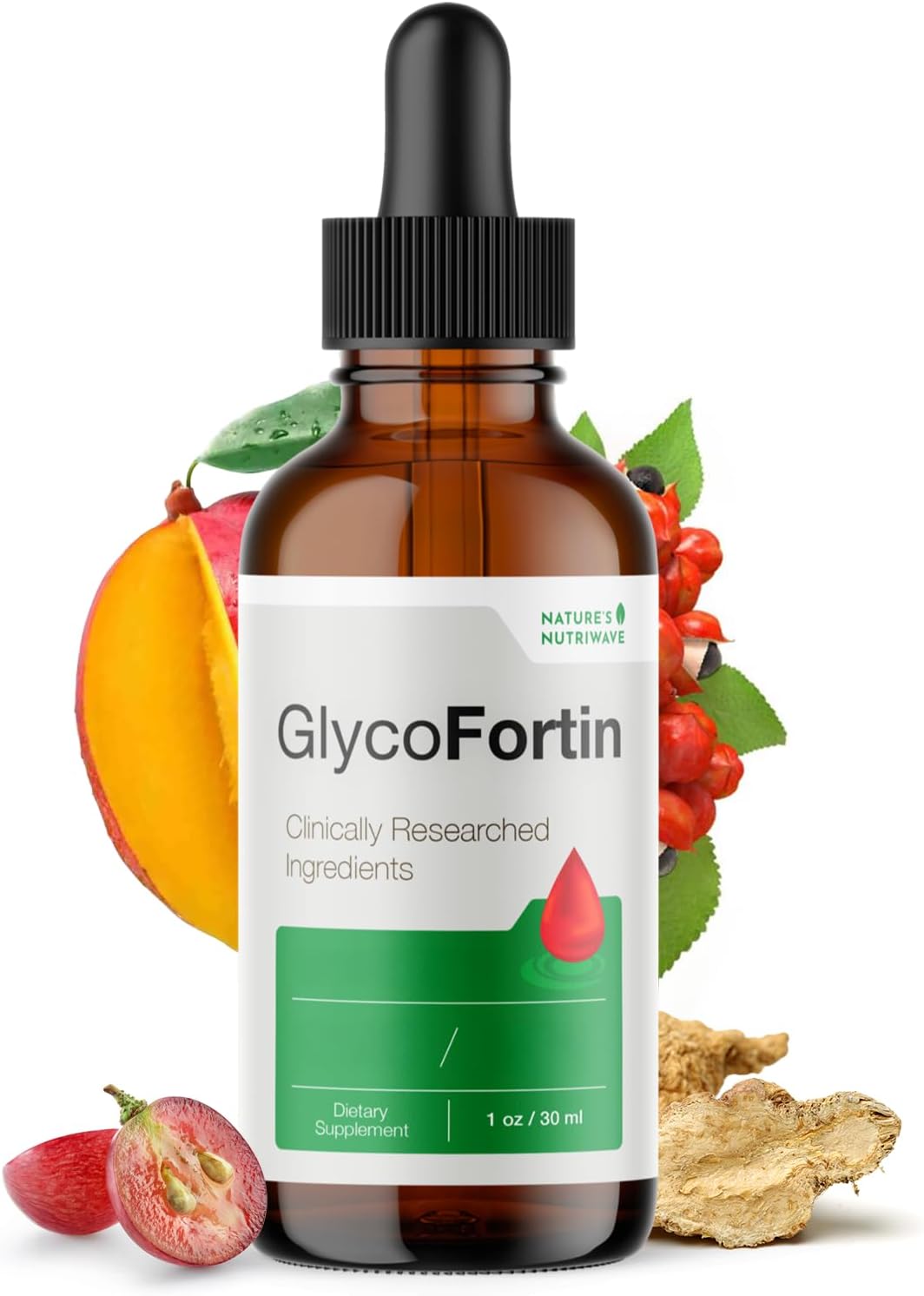 GlycoFortin Drops – Plant Extract & Chromium – 30ml, 1 Month Supply - görsel 1