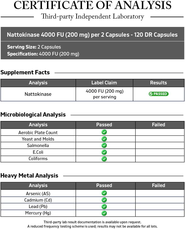 Vitamatic Nattokinase Supplement 4,000 FU Servings, 120 Delayed Release Capsules - Survives Stomach Acids - Non-GM & Gluten free - Made in the USA (2 Packs) - görsel 3