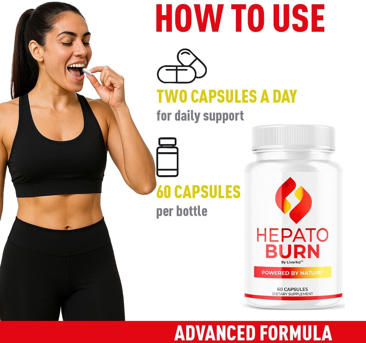 (2 Pack) Hepato Burn Capsules - HepatoBurn Pills Supplement Support, Hepatoburn Advanced Formula - All Natural Vitamin Energy and Wellbeing, Hepato Burn Premium Formula, 120 Capsules for 2 Months - görsel 4