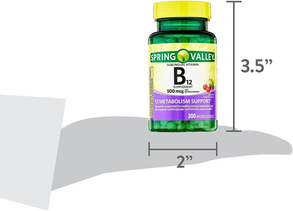 Spring Valley Sublingual B12 500 mcg – Supports cell formation and healthy circulation – Image 8