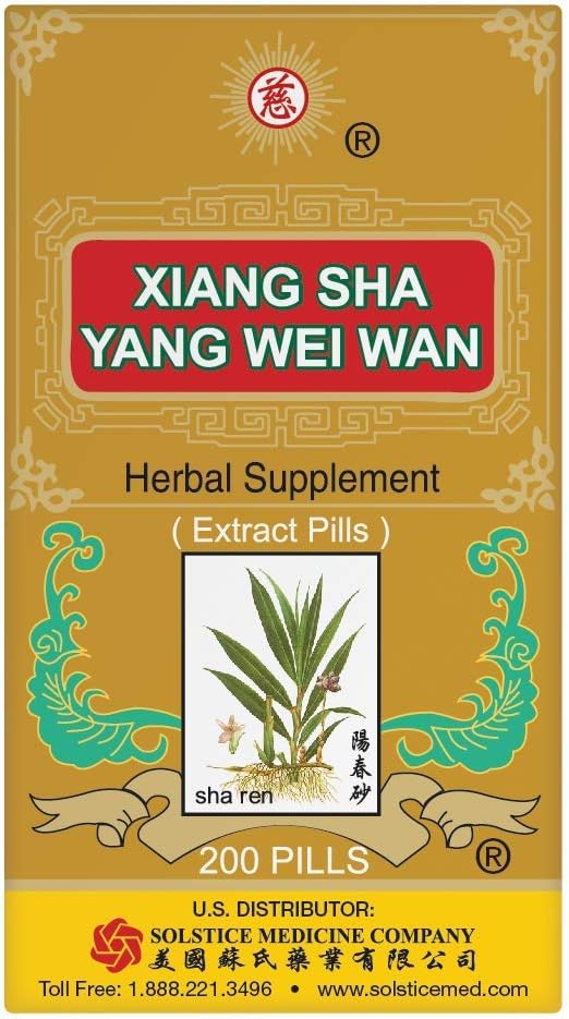 Solstice Medicine Company Xiang Sha Yang Wei Wan Herbal Supplement (200 Pills) - görsel 1