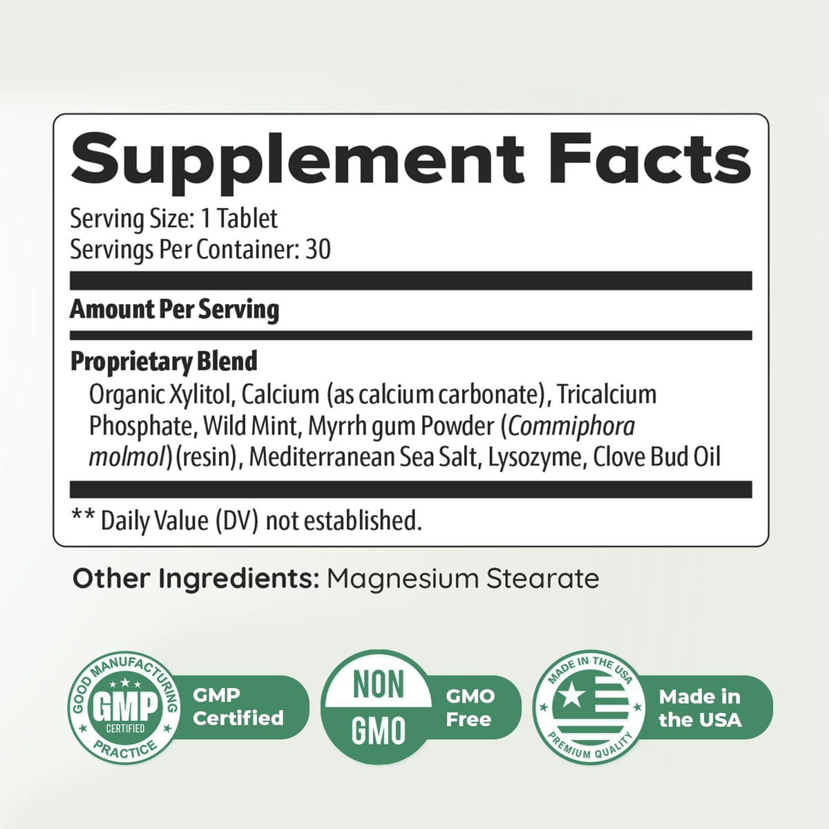 PowerBite – Calcium, Xylitol, Myrrh & Clove Chewable Tablets (30 Count) – Image 3