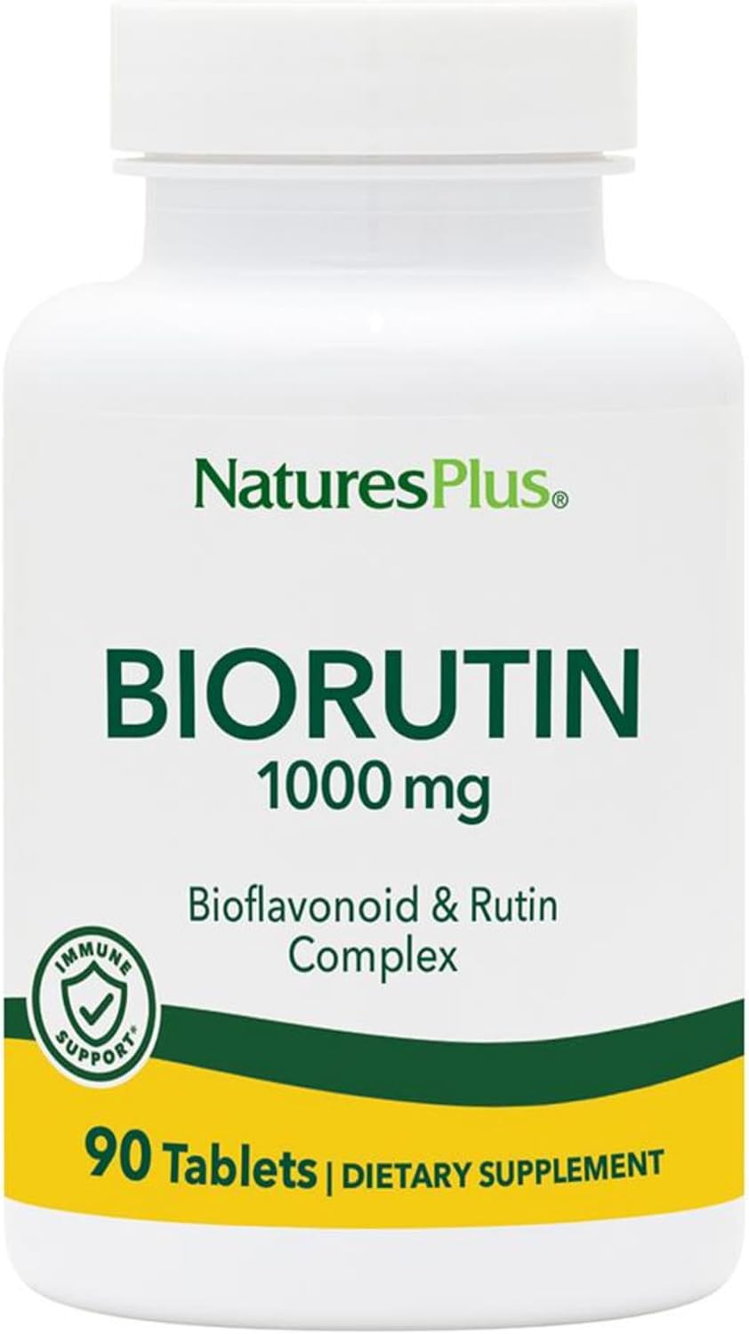 Nature's Plus Biorutin - 1000mg, 90 Tablets - Bioflavonoid & Rutin Complex - görsel 1