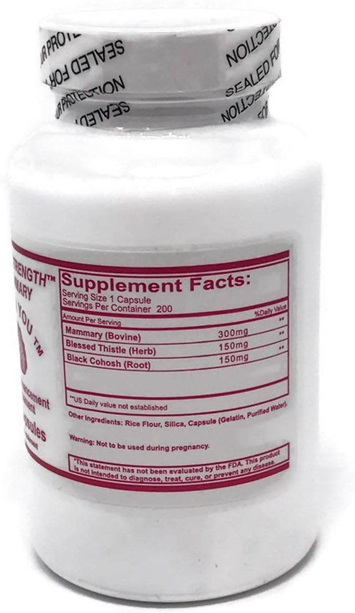 Super Strength Mammary Glandular Formula - 200 Capsules - görsel 2