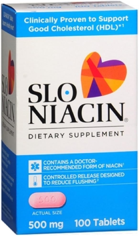 Slo-Niacin 500 mg, 100 Tablets (Pack of 6) - görsel 1