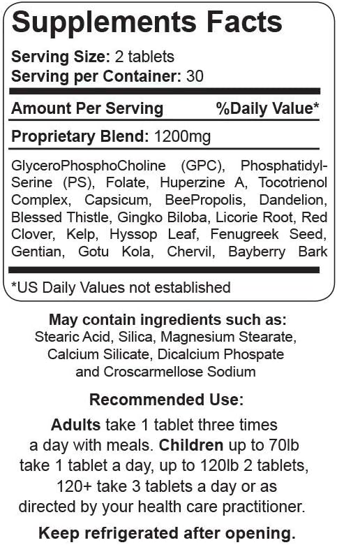 Neuro Care Nootropic Brain Health Supplement - 60 Tablets - görsel 6
