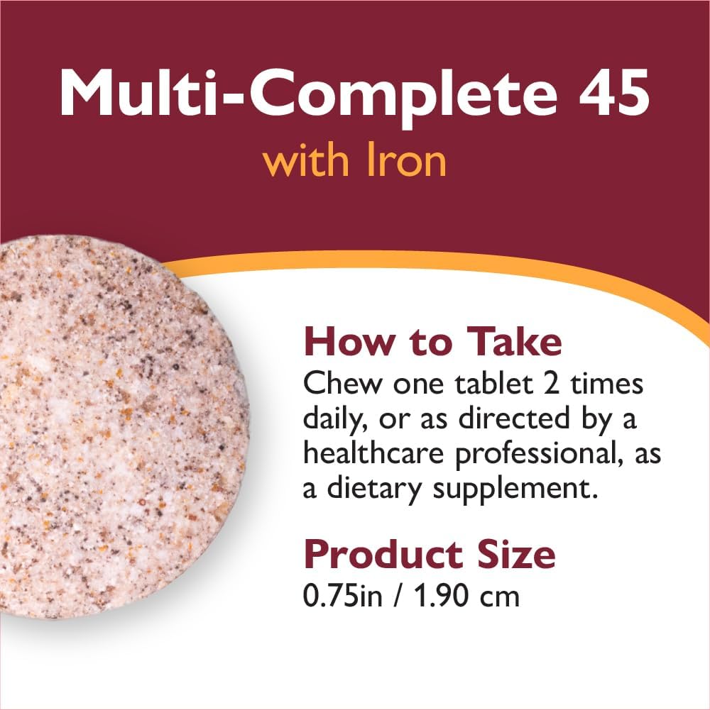 Celebrate Vitamins Multi-Complete Chewables – Bariatric Multivitamin with 45mg Iron – Berry (180 Tablets) - görsel 6