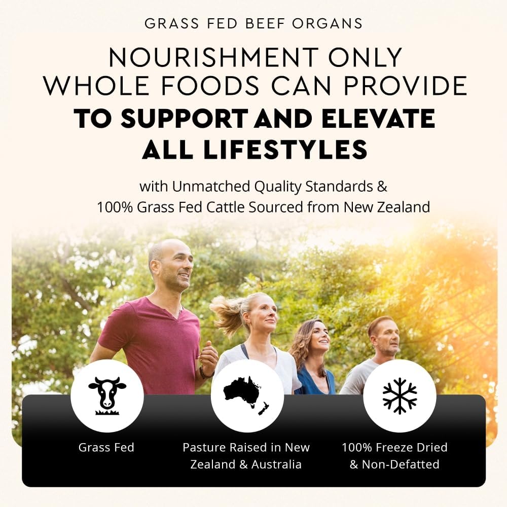 Ancestral Supplements Grass Fed Beef Organ Supplement – Whole Body Wellbeing Blend, 180 Capsules - görsel 4