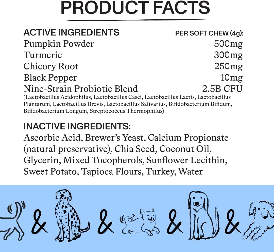 Spot & Tango Probiotics Supplements for Dogs - Vet-Approved for Healthy Digestion and Balanced Gut - Pumpkin, Turmeric, – Image 5