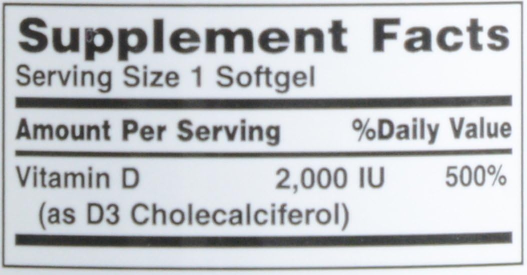 Nature's Bounty D 2000 IU Softgels, 150 Count - görsel 5