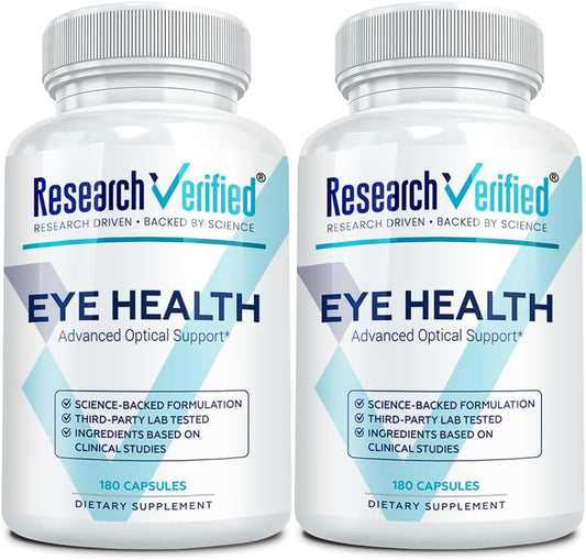 Research Verified Eye Health - Vision Support Supplement with Vitamins A, B, C, E - 360 Capsules – Image 1