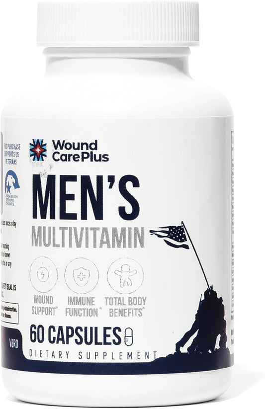 Wound Care Plus Men's Multivitamin – – Immune Support – Vitamins C, D, and zinc are recognised for their roles in – Image 1