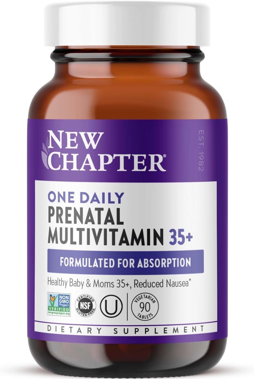 New Chapter Prenatal Vitamins – One Daily Multivitamin for Women 35+ with Methylfolate & Choline, 90 Tablets - görsel 1