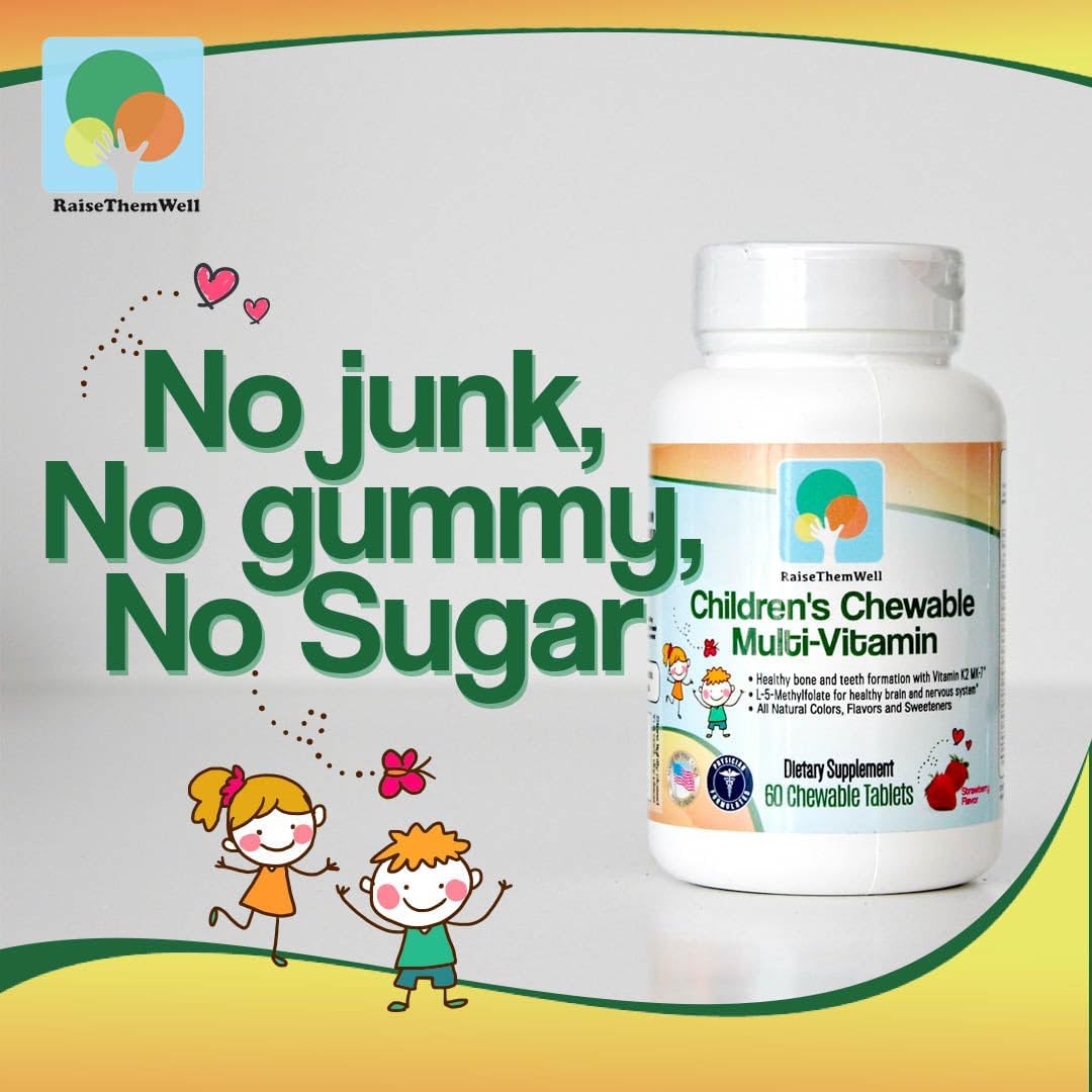 Raise Them Well Kids Vitamin C & Immune Support – Citrus Chewables with Zinc & Elderberry, Doctor Formulated, 60 Tablets - görsel 2