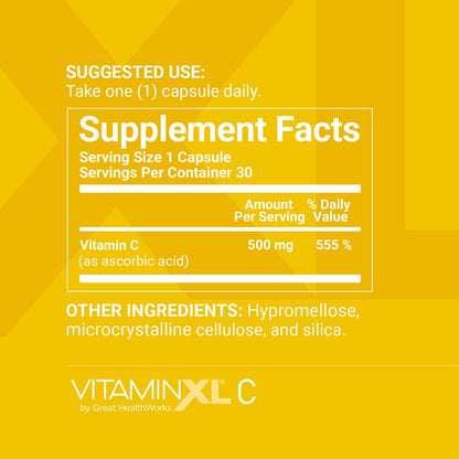 OmegaXL VitaminXL Vitamin C, 500 mg - 30 – Healthy Circulation: The nutrient also contributes to maintaining – Image 5