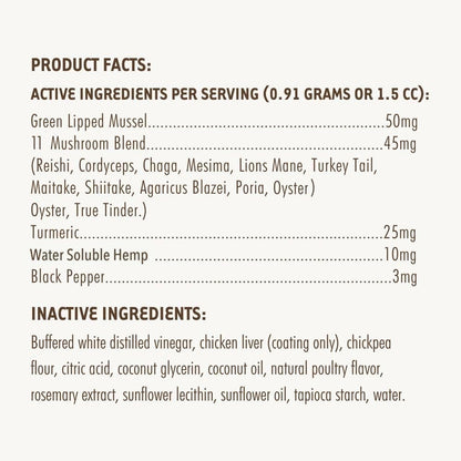 iHeartDogs Hemp Mushroom Chews for Dogs – Mobility, Calming & Immune Support (60 Chews)
