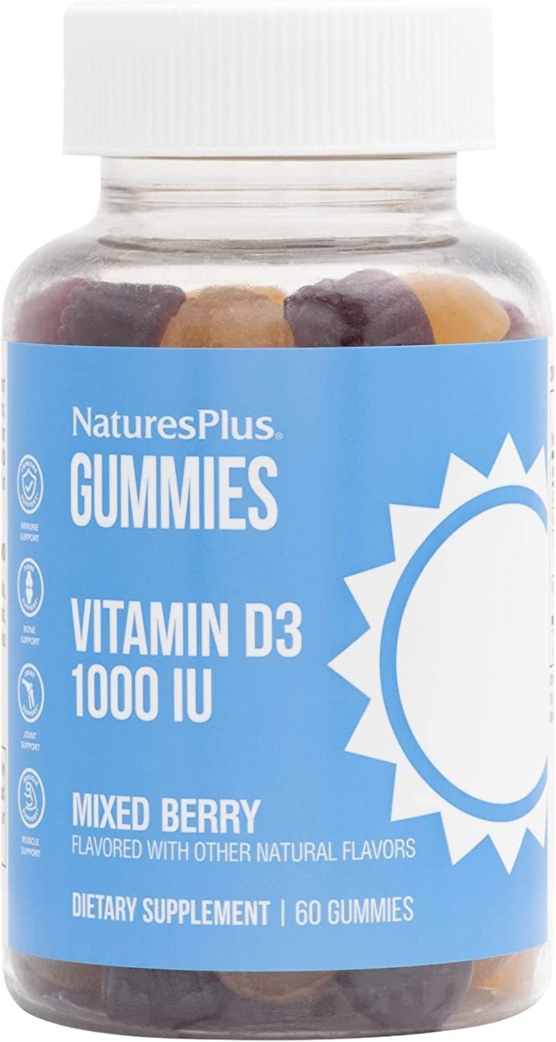 NaturesPlus Gummies Vitamin D3 1000 IU, Mixed Berry - Pack of 2 - görsel 6